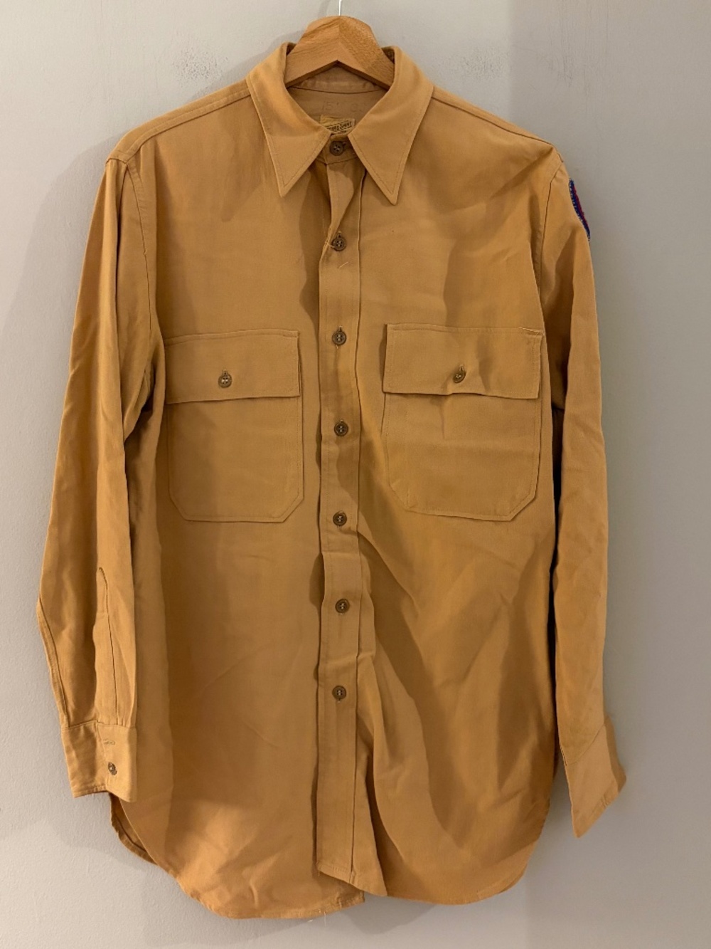 Original WWII-era U.S. Army officer’s khaki shirt